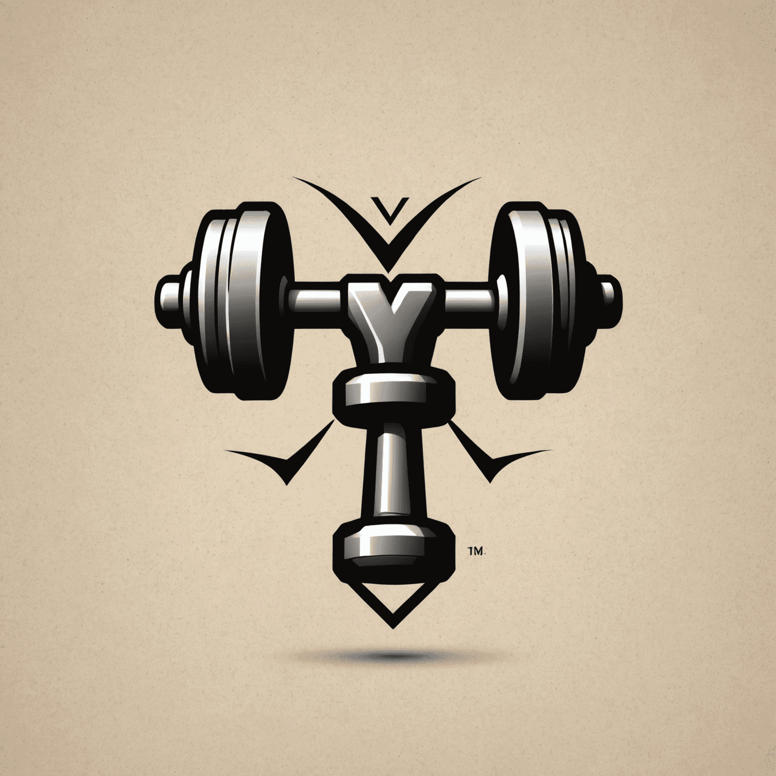 yoursting Logo - Ein stilisiertes 'Y' mit einem Hantel-Symbol