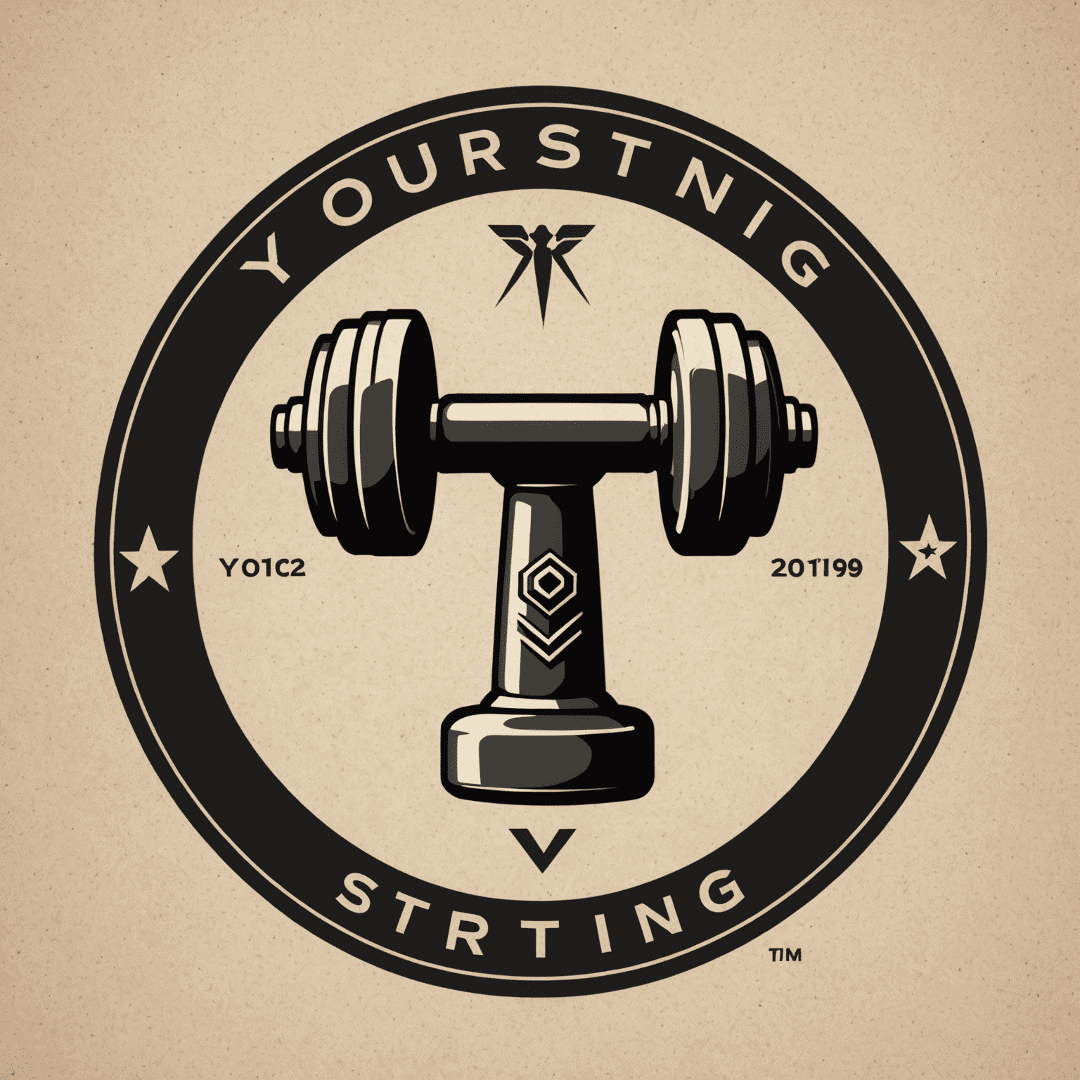 yoursting Logo - Ein stilisiertes 'Y' mit einem Hantel-Symbol