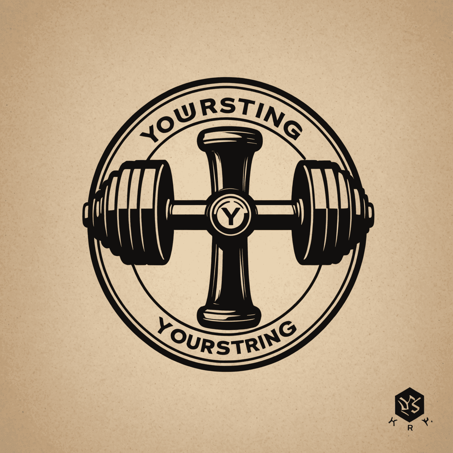 yoursting Logo - Ein stilisiertes 'Y' mit einem Hantel-Symbol