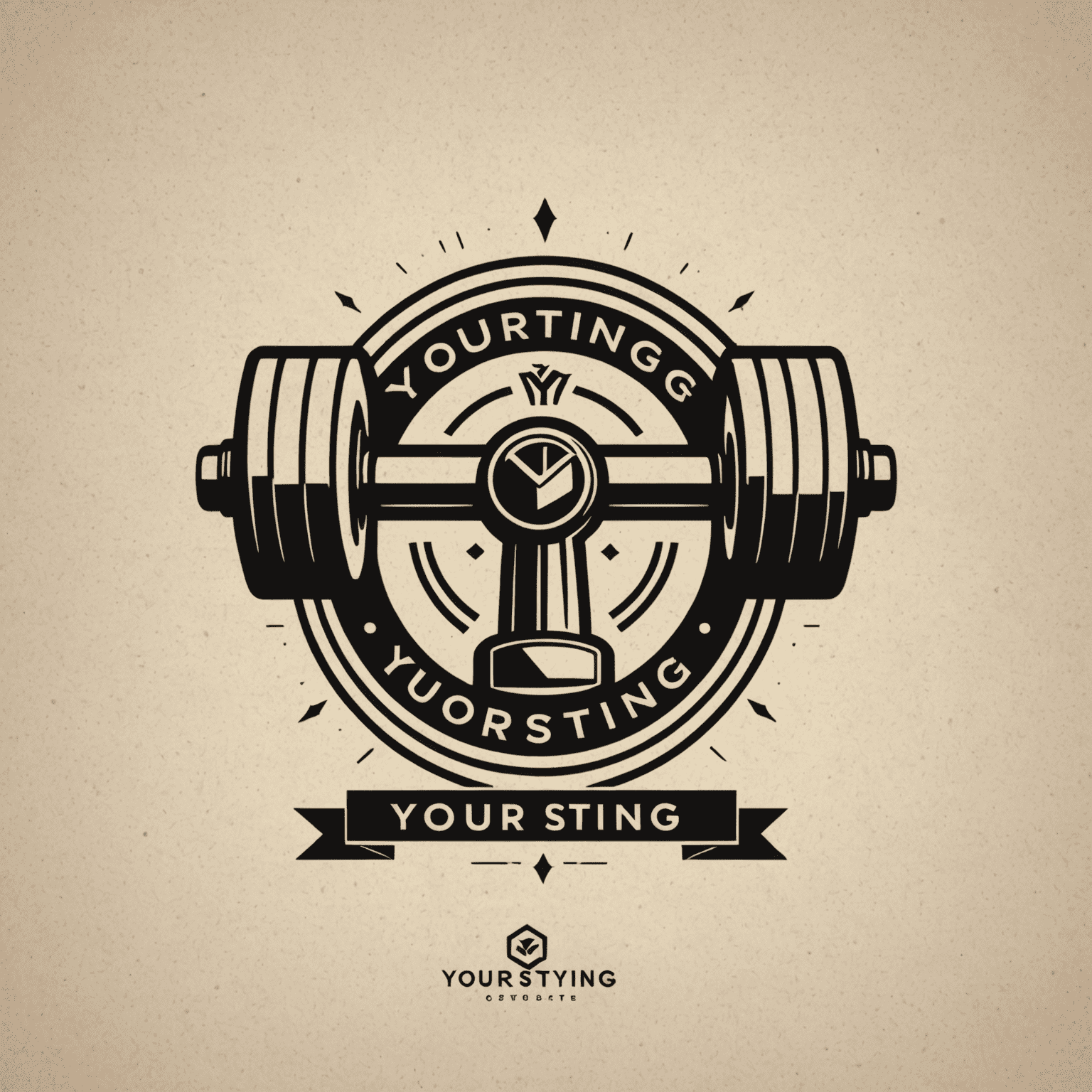 yoursting Logo - Ein stilisiertes 'Y' mit einem Hantel-Symbol