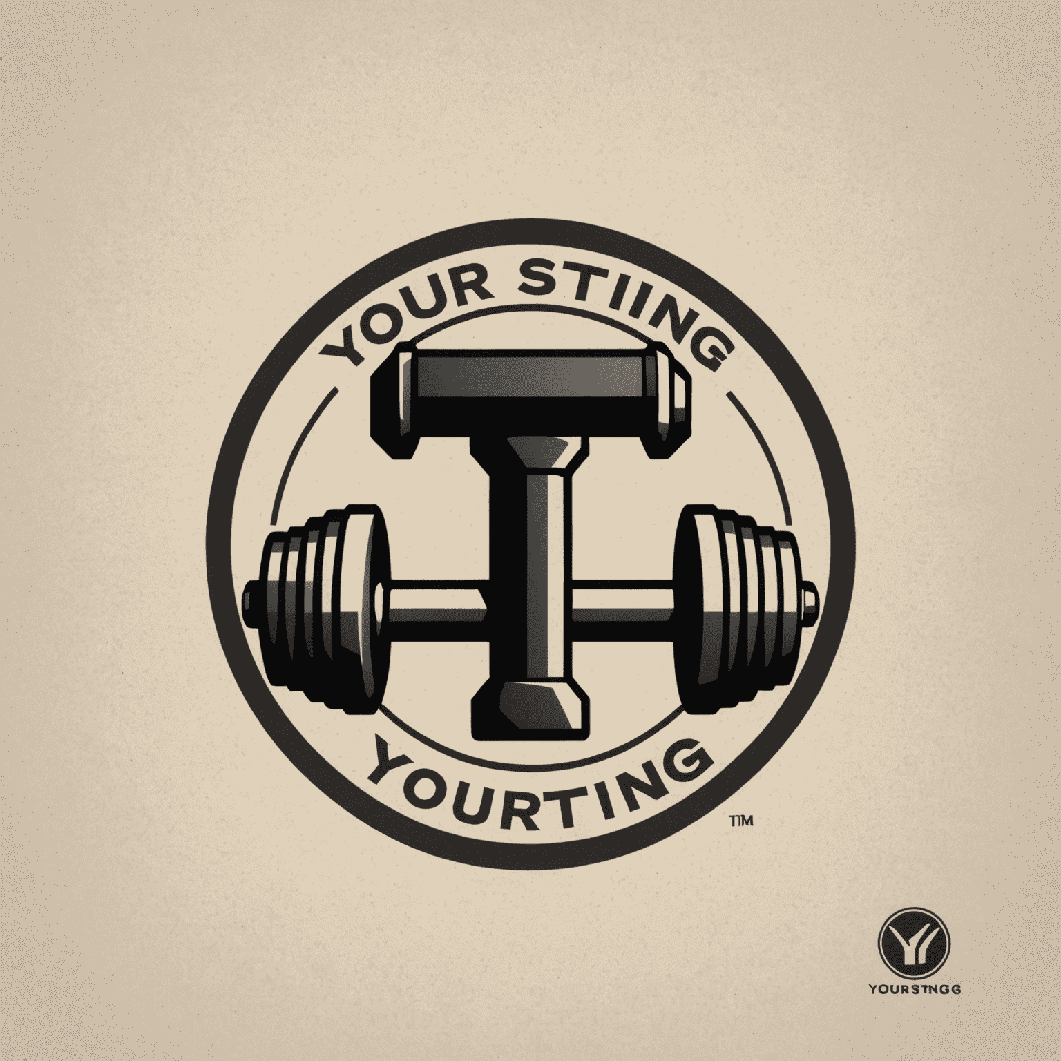 yoursting Logo - Ein stilisiertes 'Y' mit einem Hantel-Symbol