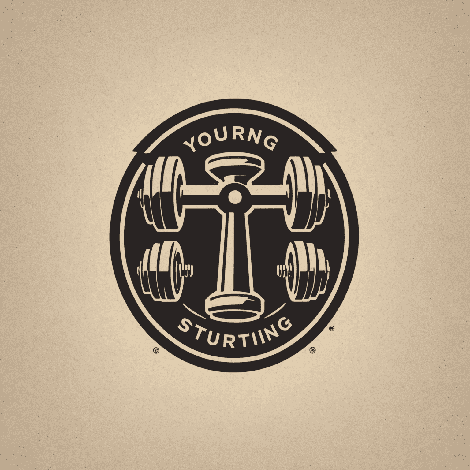 yoursting Logo - Ein stilisiertes 'Y' mit einem Hantel-Symbol