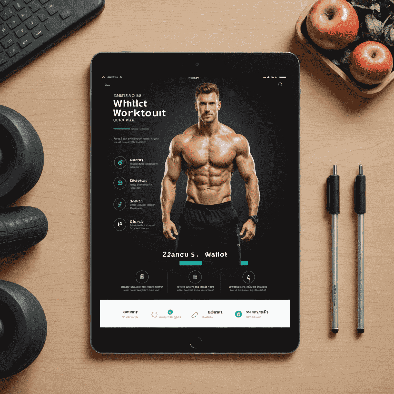 Ein personalisierter Trainingsplan auf einem Tablet, angepasst für Anfänger in Bayern