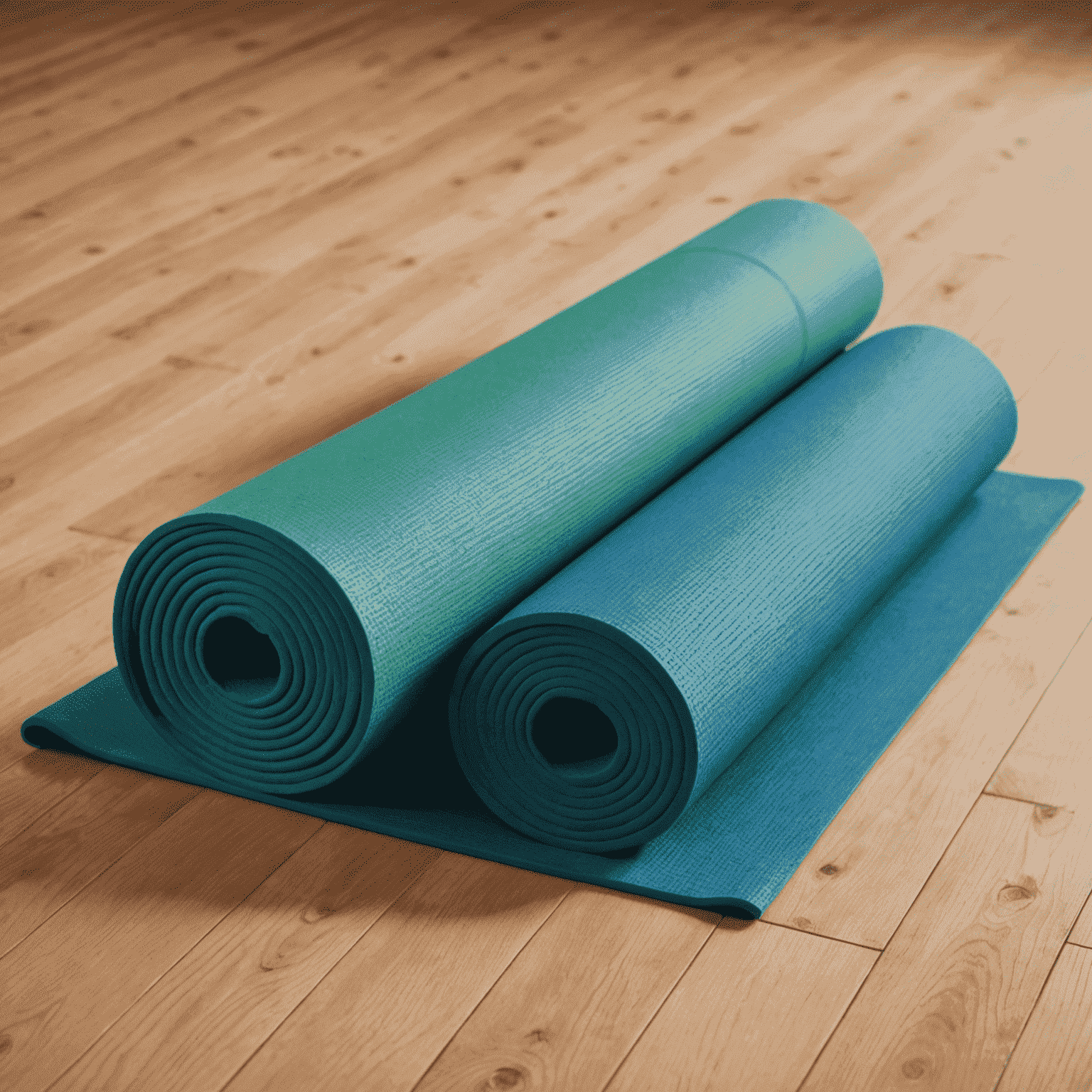 Hochwertige Yogamatte in leuchtender Farbe, ausgerollt und bereit für das Training
